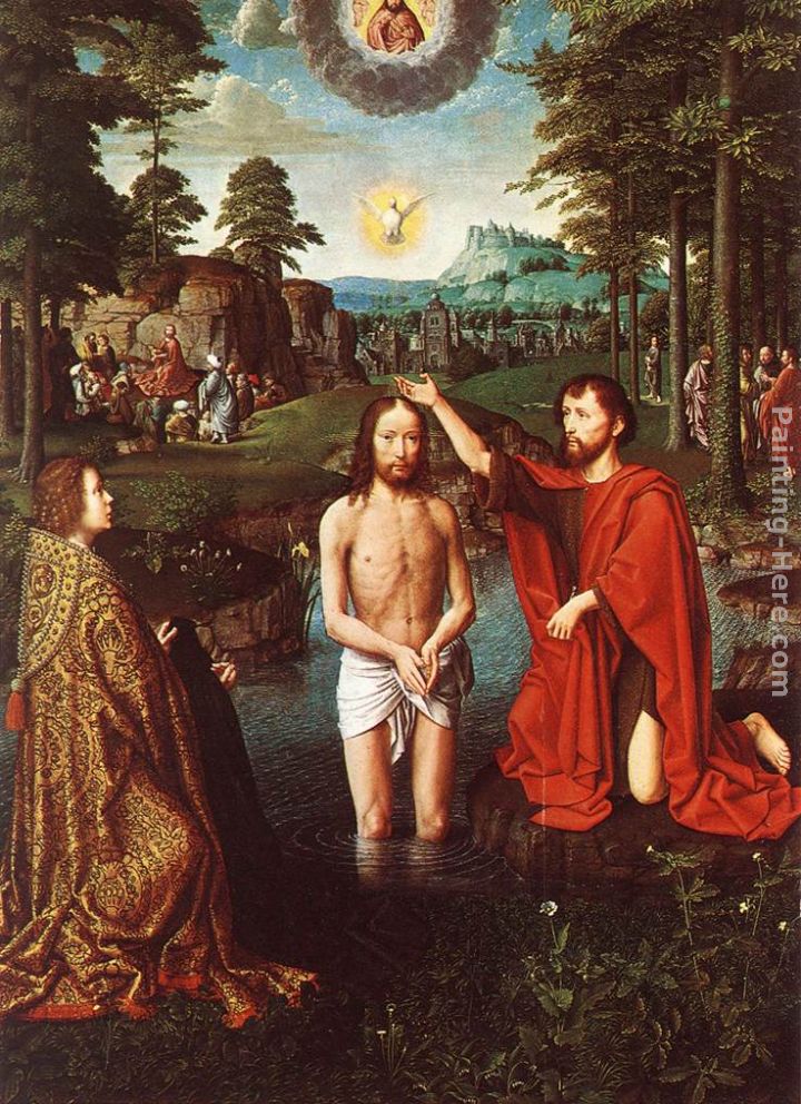 Triptych of Jean Des Trompes (central) painting - Gerard David Triptych of Jean Des Trompes (central) art painting